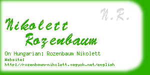 nikolett rozenbaum business card